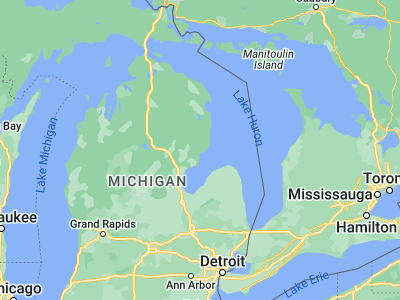 Map showing location of Tawas City (44.26946, -83.5147)