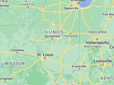 Map showing location of Taylorville (39.54894, -89.29453)