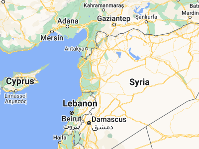 Map showing location of Ţayyibat al Imām (35.26592, 36.71219)