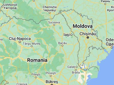 Map showing location of Tazlău (46.71667, 26.46667)