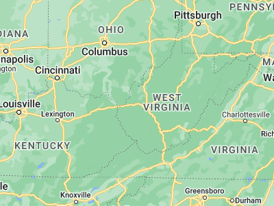 Map showing location of Teays Valley (38.45009, -81.9293)