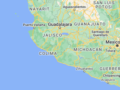 Map showing location of Tecalitlán (19.47137, -103.30749)