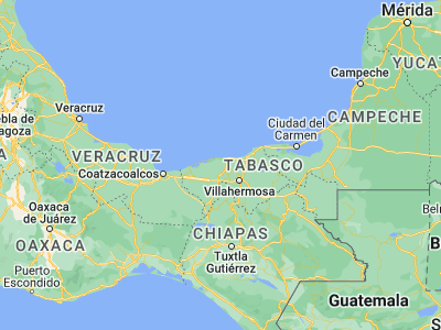 Map showing location of Tecolutilla (18.28362, -93.33317)