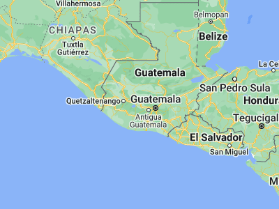 Map showing location of Tecpán Guatemala (14.76694, -90.99417)