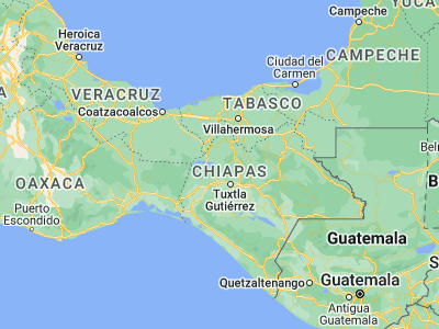 Map showing location of Tecpatán (17.13705, -93.31071)