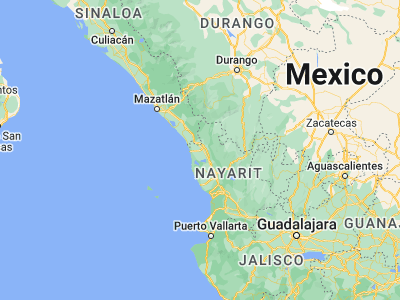 Map showing location of Tecuala (22.39779, -105.45675)