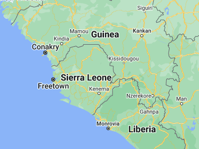 Map showing location of Tefea (8.7, -11.21667)