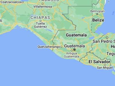 Map showing location of Tejutla (15.11667, -91.8)