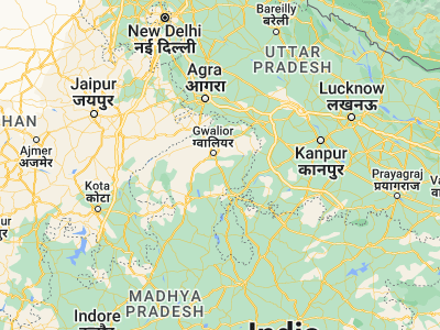 Map showing location of Tekanpur (25.99401, 78.28322)