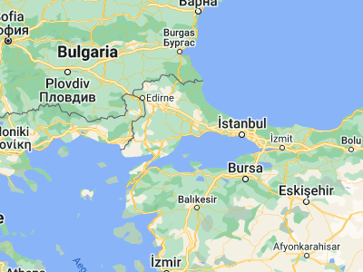 Map showing location of Tekirdağ (40.97801, 27.50852)