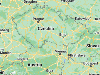 Map showing location of Telč (49.18418, 15.45275)