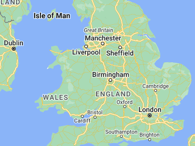 Map showing location of Telford (52.67659, -2.44926)