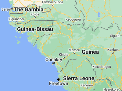 Map showing location of Télimélé (10.9, -13.03333)
