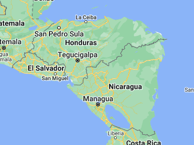 Map showing location of Telpaneca (13.53166, -86.2871)