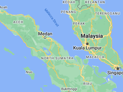 Map showing location of Teluk Nibung (3.001, 99.8164)