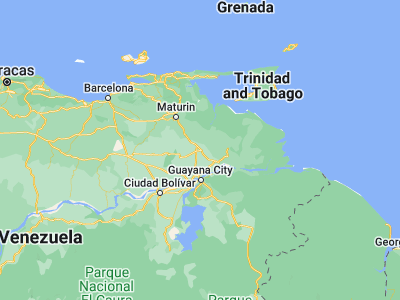 Map showing location of Temblador (9.00716, -62.64216)