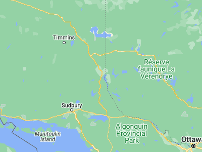 Map showing location of Temiskaming Shores (47.49376, -79.71529)