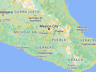 Map showing location of Temixco (18.85, -99.23333)