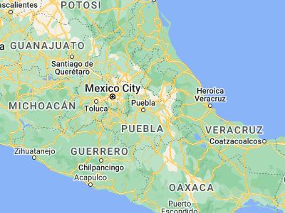 Map showing location of Tenancingo (19.14667, -98.20211)