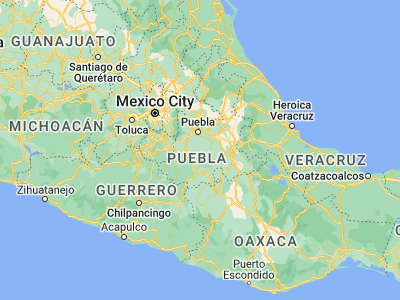 Map showing location of Tenango (18.66276, -98.17402)