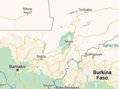 Map showing location of Ténenkou (14.45722, -4.9169)