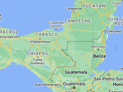 Map showing location of Tenosique de Pino Suárez (17.47496, -91.42214)