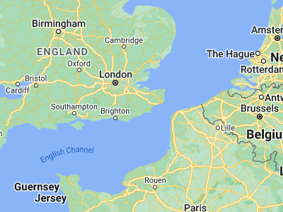 Map showing location of Tenterden (51.06845, 0.68776)