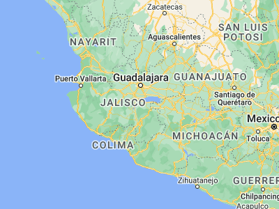 Map showing location of Teocuitatlán de Corona (20.09223, -103.378)