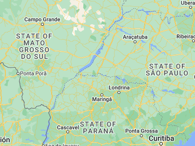 Map showing location of Teodoro Sampaio (-22.5325, -52.1675)