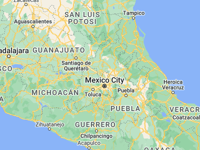 Map showing location of Tepeji de Ocampo (19.90528, -99.34389)