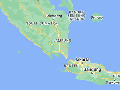 Map showing location of Terbanggi-besar (-4.86667, 105.23333)