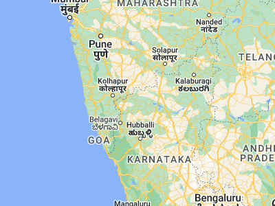 Map showing location of Terdāl (16.5, 75.05)