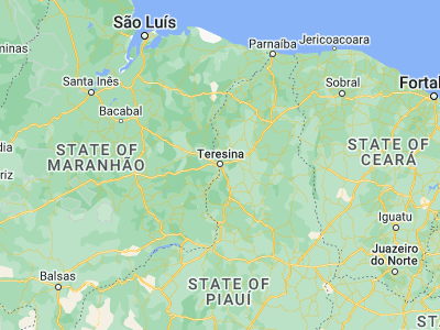 Map showing location of Teresina (-5.08917, -42.80194)