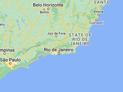Map showing location of Teresópolis (-22.41222, -42.96556)