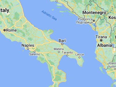 Map showing location of Terlizzi (41.13113, 16.54528)