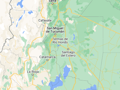 Map showing location of Termas de Río Hondo (-27.49983, -64.86042)