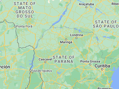Map showing location of Terra Boa (-23.76806, -52.44417)