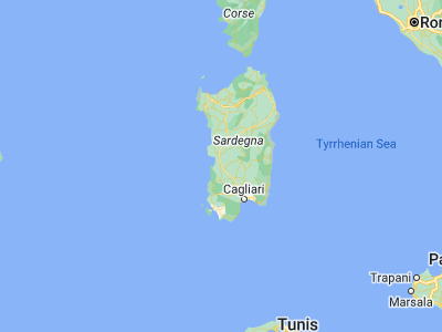 Map showing location of Terralba (39.71917, 8.63917)