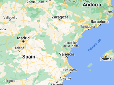 Map showing location of Teruel (40.3456, -1.10646)