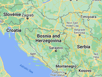 Map showing location of Tešanj (44.61191, 17.98552)