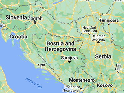 Map showing location of Teslić (44.60639, 17.85972)