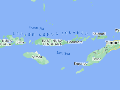 Map showing location of Tetandara (-8.8526, 121.658)