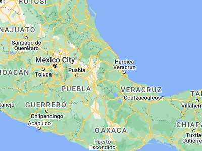 Map showing location of Tetelzingo (19.05094, -97.14497)