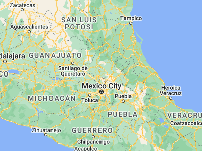 Map showing location of Tetepango (20.1, -99.16667)