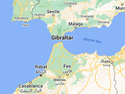 Map showing location of Tétouan (35.57845, -5.36837)