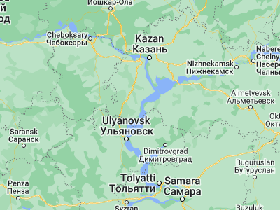 Map showing location of Tetyushi (54.93821, 48.83656)