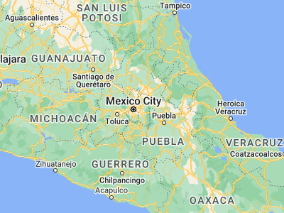 Map showing location of Texcoco de Mora (19.51158, -98.88374)