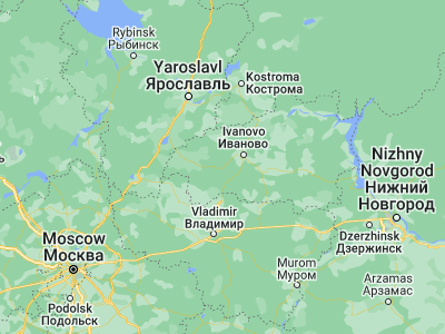 Map showing location of Teykovo (56.85796, 40.53692)