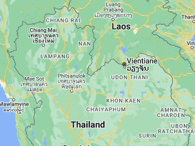 Map showing location of Tha Li (17.62355, 101.42099)