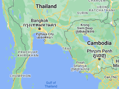 Map showing location of Tha Mai (12.62137, 102.0048)
